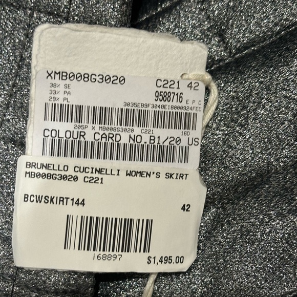 Stunning extremely rare Beunello Cincinnati skirt NWT silver puffer - Picture 6 of 6